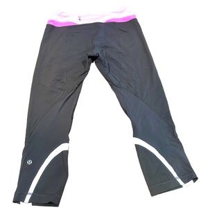 Lululemon Size 10 Capris Gray & Pink